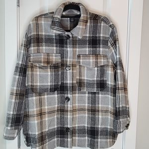 Gray Plaid Shacket